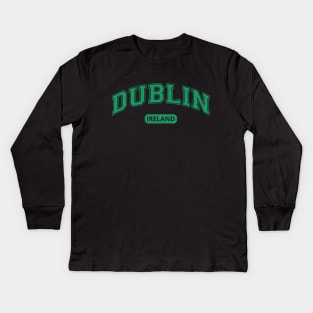 Dublin Ireland Kids Long Sleeve T-Shirt